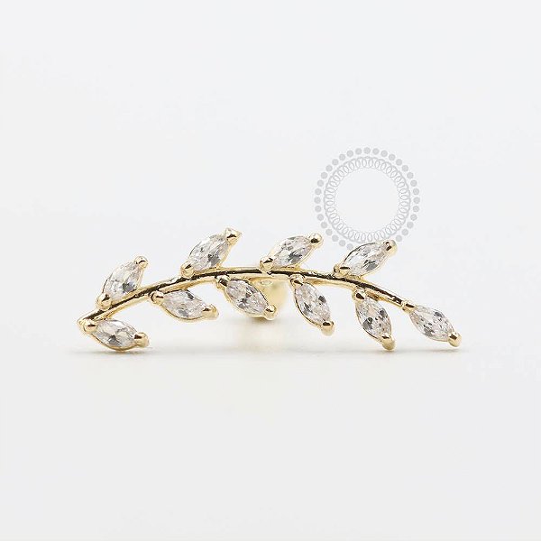 OR39 Microbell Galho 10 Navetes Ouro 18K (6mm 0,77g/ 8mm 0,79g)