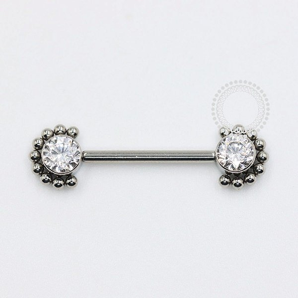 TN1040 Nipple Indiano Push Pin Unilateral Titânio ASTM F136