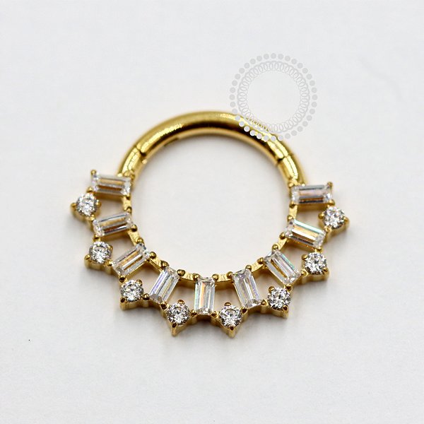 TN1099 Segmento Delicado Zircônias Titânio PVD Gold (OUTLET)