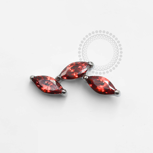 TN1260 Topo 3 Navetes Garnet Titânio ASTM F-136