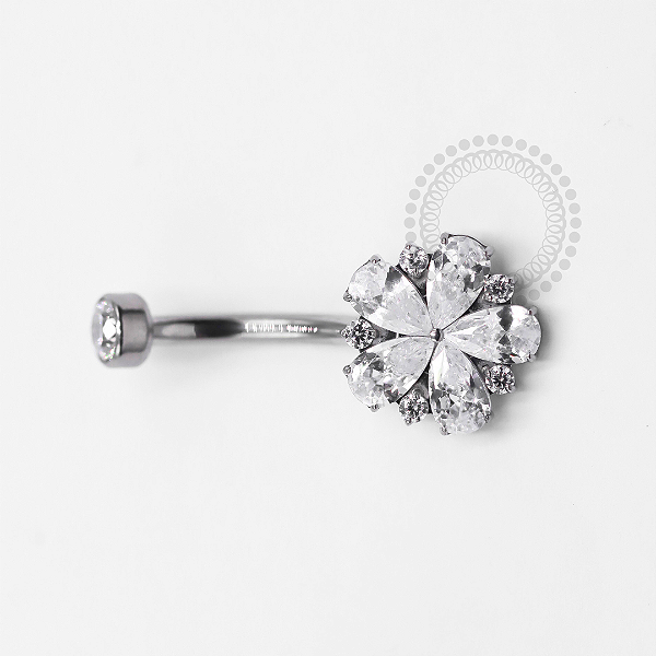 TN1299 Navel Flor Margarida Titânio ASTM F-136