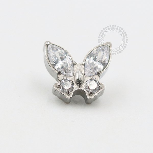 TN518 Topo Borboleta Zirconia Titânio
