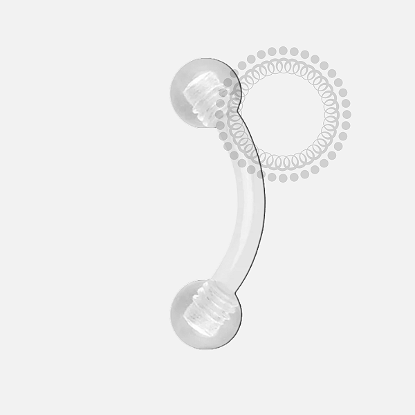 BF03 Piercing Microbell Curvo Bioflex