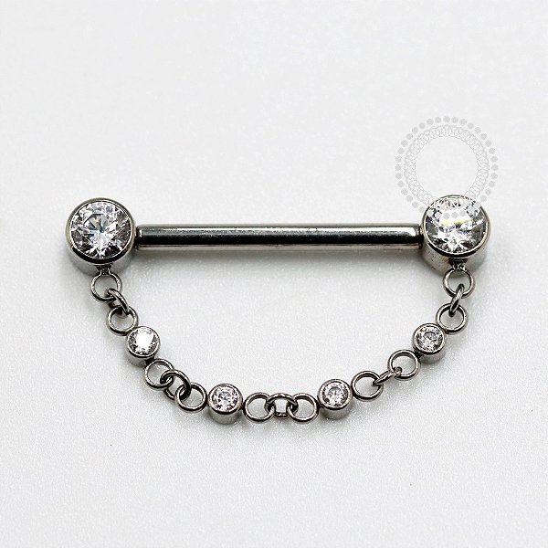 TN1122 Nipple Flat Corrente Push Pin Unilateral Titânio ASTM F-136