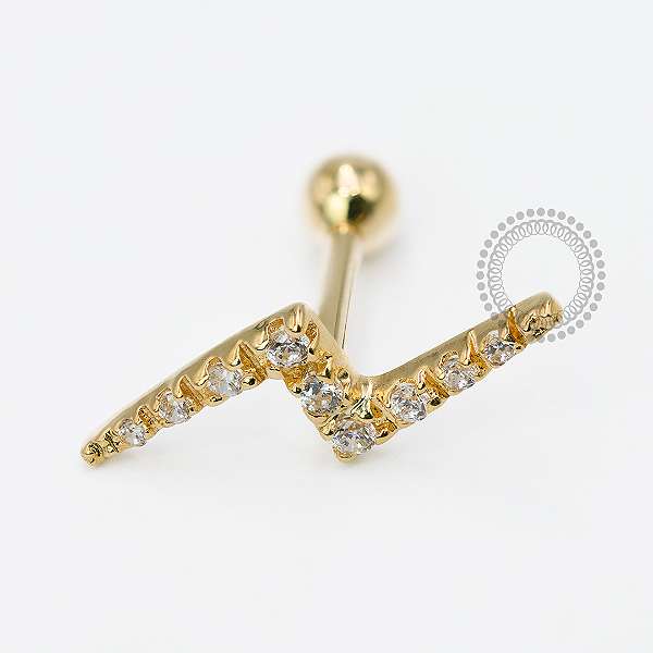 OR99 Microbell Raio 9 Pedras Ouro 18K