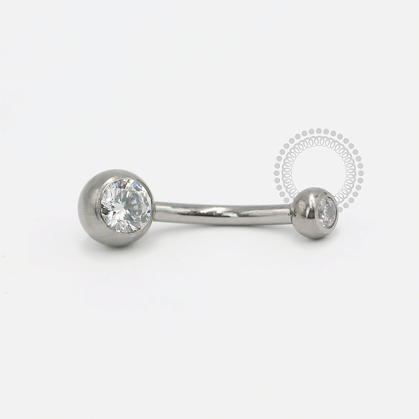 TN1853 Navel Zirconia Rosca 0.9mm Titanio ASTM F136
