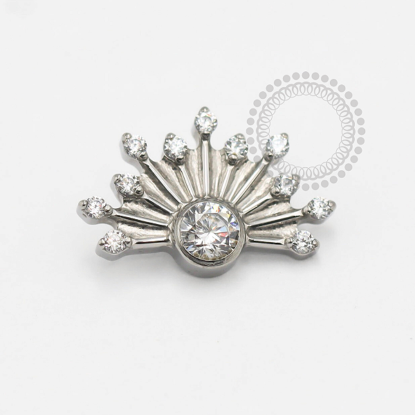 TN1885 Topo Calda De Pavão Titânio ASTM F-136