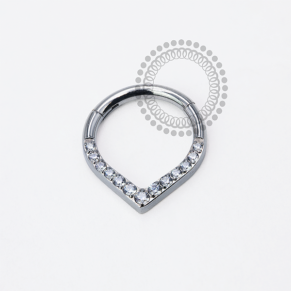 TN1961 Segmento Frontal Gota CZ Titânio ASTM F136