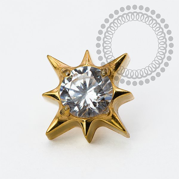 TN1970 Topo Estrela Super Nova Titânio PVD Gold