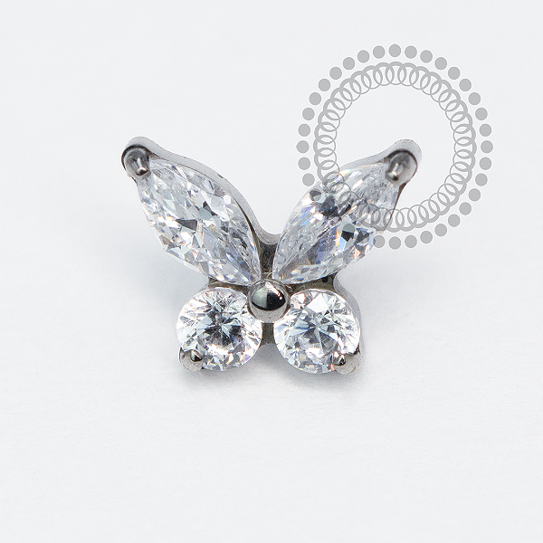 TN2075 Topo Borboleta Detalhada Titânio ASTM F136