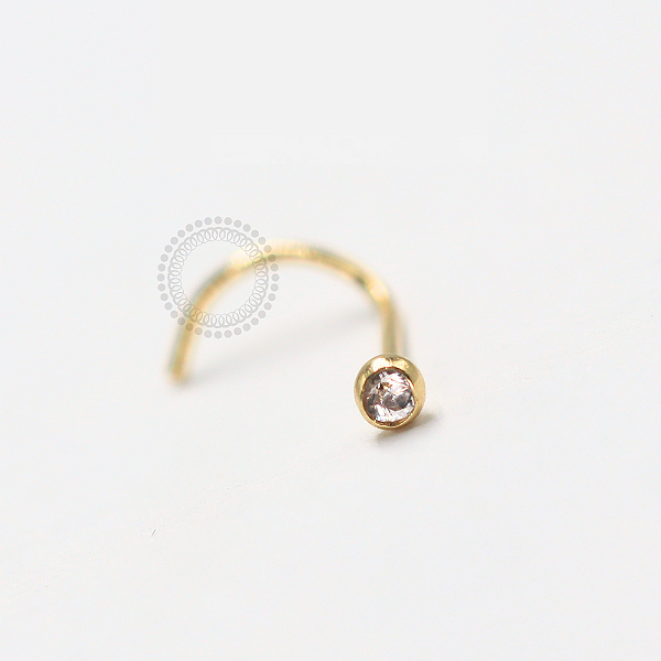 OR04 Nostril Anzol Zircônia Ouro 18k