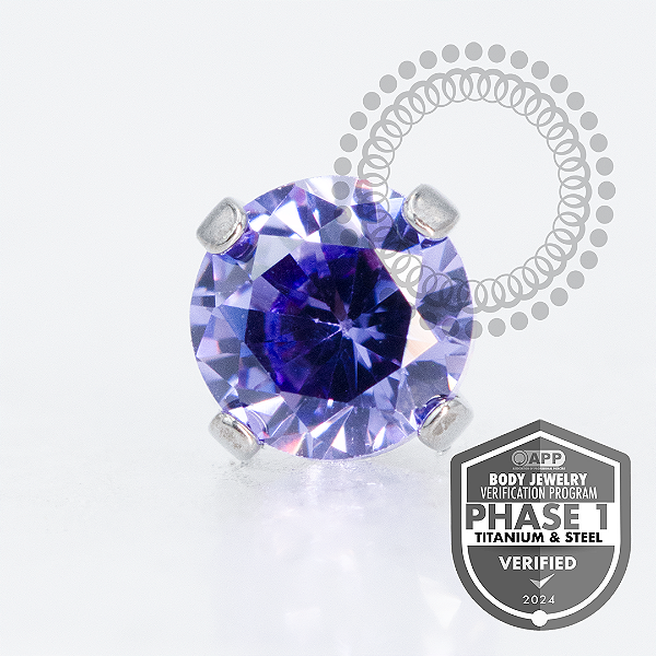 TT24 Topo Zirconia Violeta Rosca Titânio Mill®