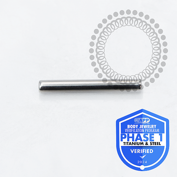 TT34 Barra Barbell 1.6mm Push Pin (S/ Esfera) Titânio Mill®