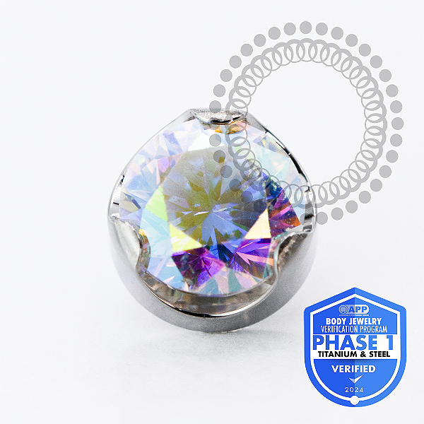 TT40 Topo CZ Boreal Prong Flat Rosca Interna Titânio Mill ®