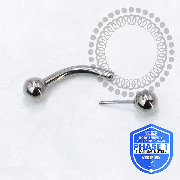 TT55 Microbell Curvo Push Pin  Titânio Mill ®