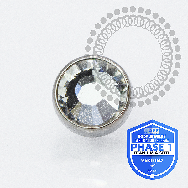 TT62 Topo Pedra Cristal Flat Back Rosca Titânio Mill®