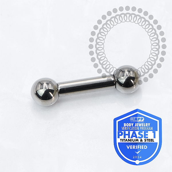 TT53  Barbell Reto 2.5mm Rosca Interna Titânio Mill®