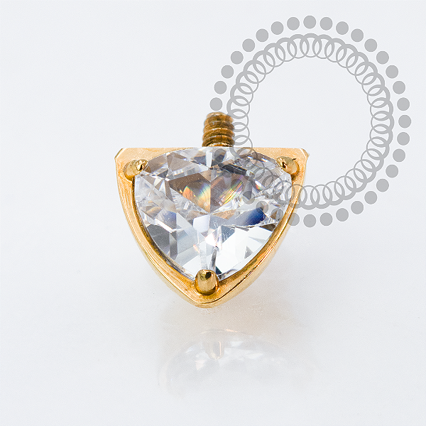 TN2146 Topo Vertical Helix Orelha de Gato Titanio PVD Gold