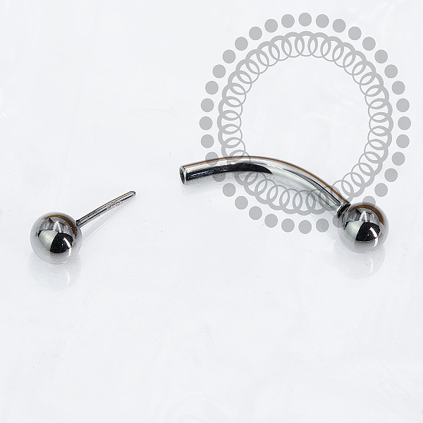 TN2173  Microbell Curvo Push Pin Titânio ASTM F136