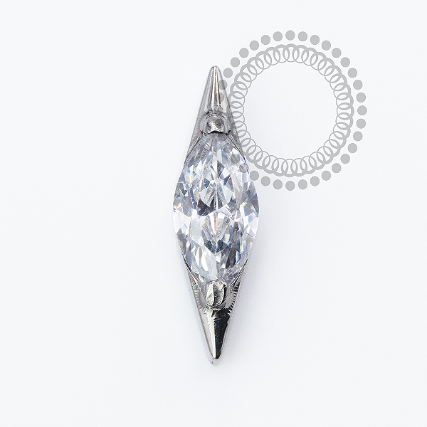 TN2360 Topo Marquise CZ Navete Titânio ASTM F136