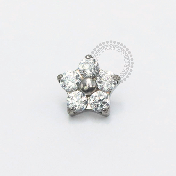 TN2380 Topo Flor Zirconias 3.8mm Titânio ASTM F136
