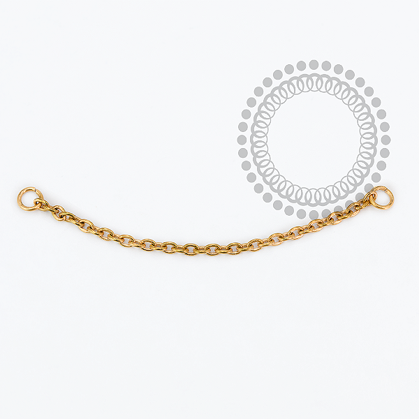TN2422  Corrente Elo 1.0mm Titânio PVD Gold