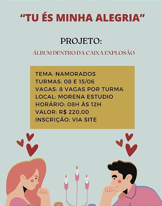 08/06/2024 - Curso Mês dos Namorados- “Tu és a minha Alegria”