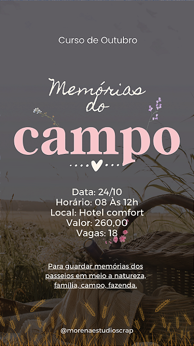 Memorias do Campo - 24/10/26 8h - Hotel Comfort