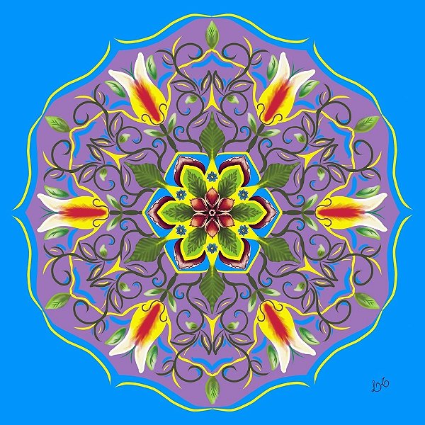 Placa Decorativa Personalizada Quadro Mandala Azul Natureza Viva Zen Energias Quarto Sala 30x30