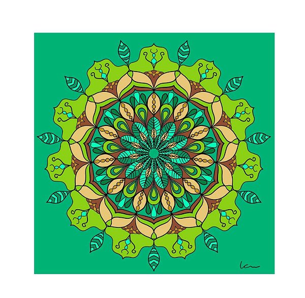 Placa Decorativa Personalizada Quadro Mandala Terra Verde Marrom Meditação  Zen Energias Quarto Sala 30x30 - ColoriCasa