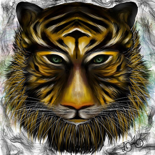 Placa Decorativa Personalizada Quadro Tigre Xamanista Espiritual Fera Quarto Sala 20x20