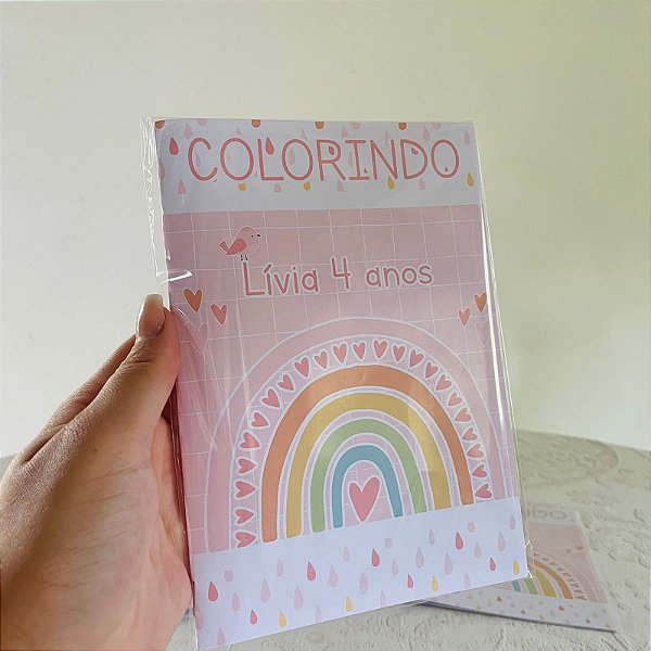 Livrinho para colorir arco iris (somente o livrinho)
