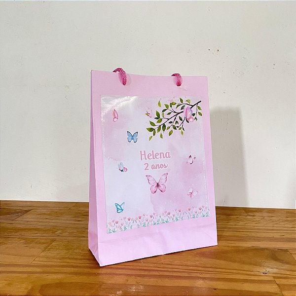 Sacola surpresa personalizada borboletas