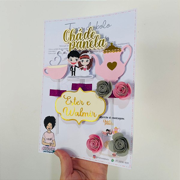 Topo de bolo chá de panela