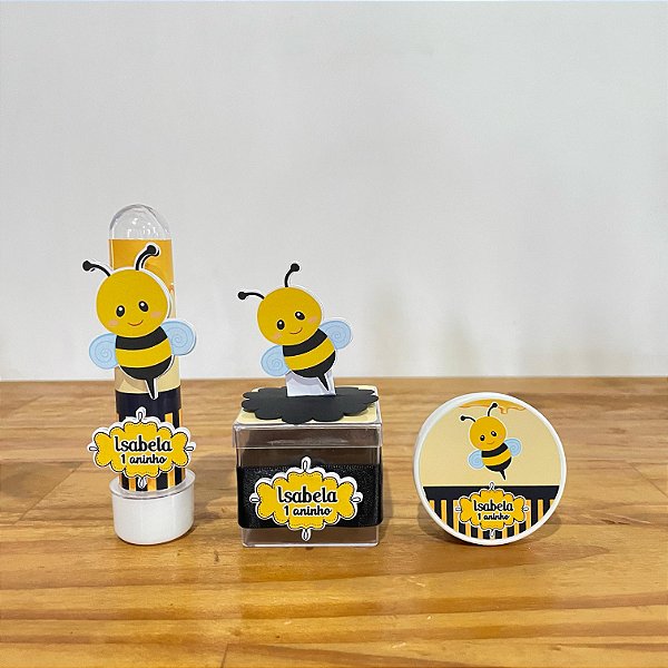 Kit de acrílicos personalizados abelhinha