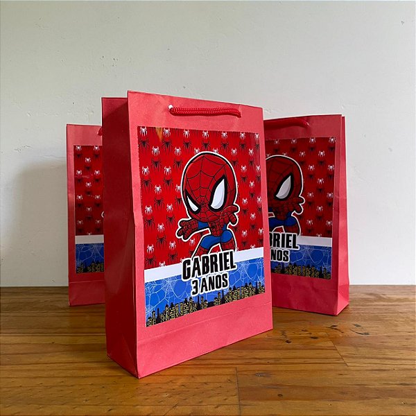 Sacola surpresa personalizada homem aranha baby