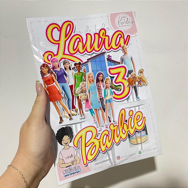 Topo de bolo barbie dreamhouse adventures