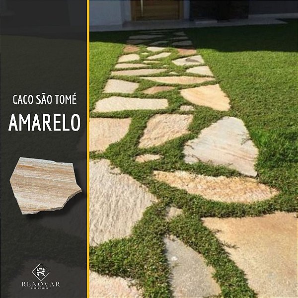 Pedra São Tomé Amarela Caco - M²