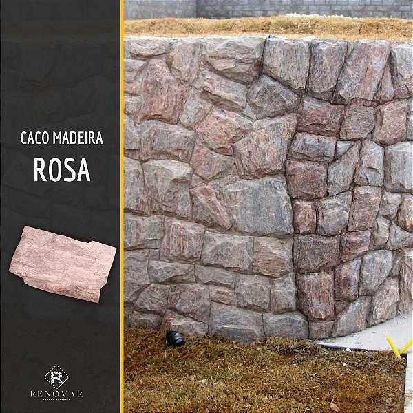 Caco Pedra Madeira Rosa Clara - Rose Pedras
