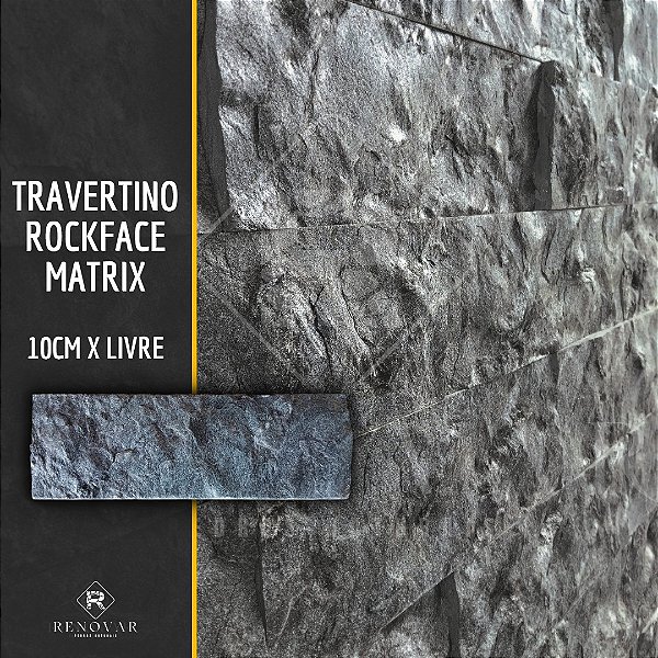 Travertino Rockface Matrix 10 cm × Livre - M²
