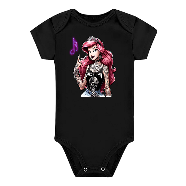 Body Bebê Megadeth Princesa Pink