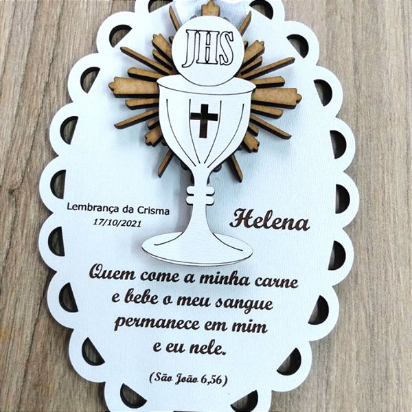 Lembrança de Eucaristia - Modelo 3 - Branco