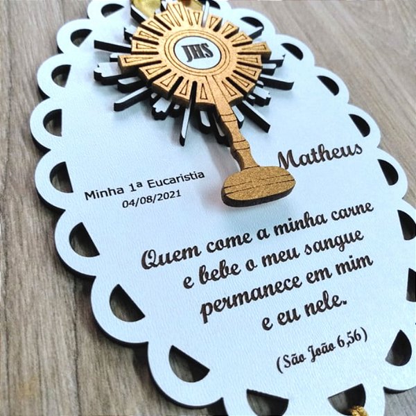 Lembrança de Eucaristia - Modelo 6 - Ouro