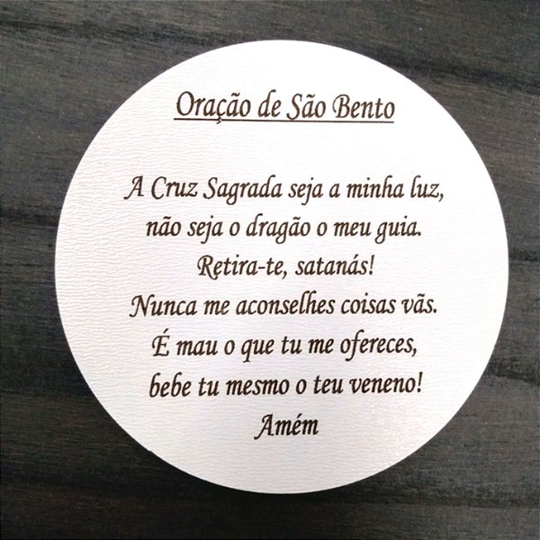 Aplique Oração São Bento - 8cm - MODELO - A4