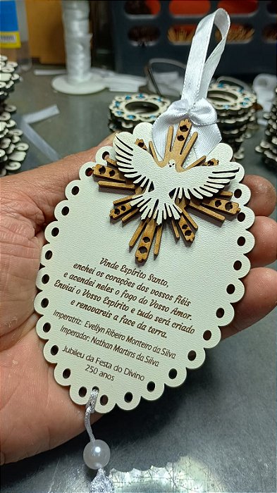 Lembrançinha para Festa do Divino Espírito Santo -12x8cm