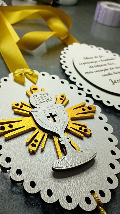 Escapulário Duplo - Primeira Eucaristia / Comunhão - modelo2