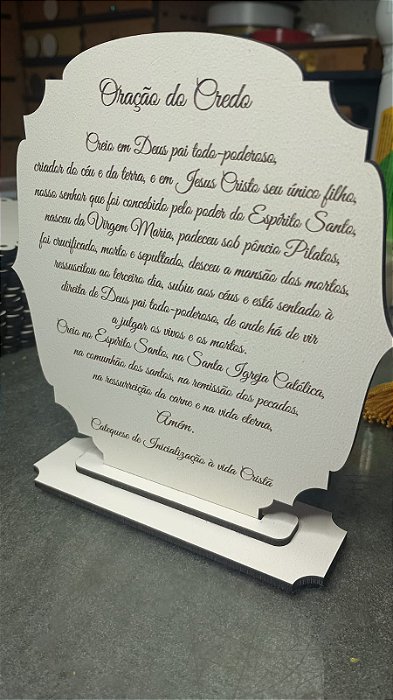 Placa Oração do Credo / Creio