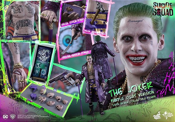 Joker Purple Suit Esquadrão Suicida Hot Toys Original Versão exclusiva com bonus