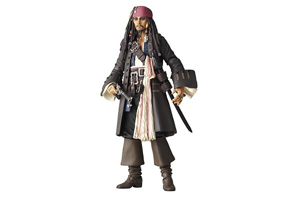 Jack Sparrow Piratas do Caribe SCI-FI Revoltech 25 Kaiyodo Original