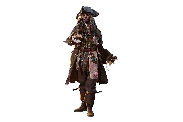 Jack Sparrow Piratas do Caribe A vingança de Salazar Movie Masterpiece Deluxe Hot Toys original